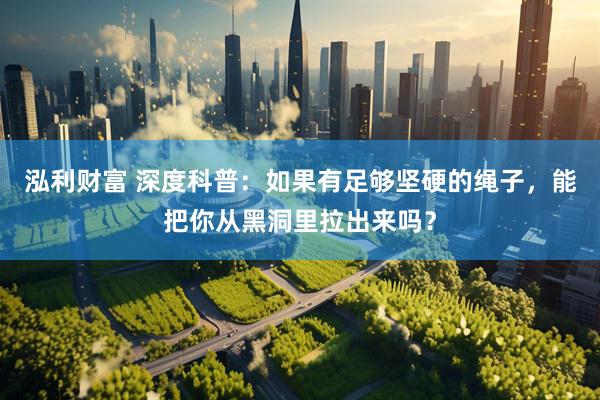 泓利财富 深度科普：如果有足够坚硬的绳子，能把你从黑洞里拉出来吗？